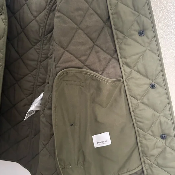 Burberry Green Quilted Jacket - Picture 4 of 9
